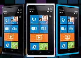Nokia Lumia 900 black, white and cyan